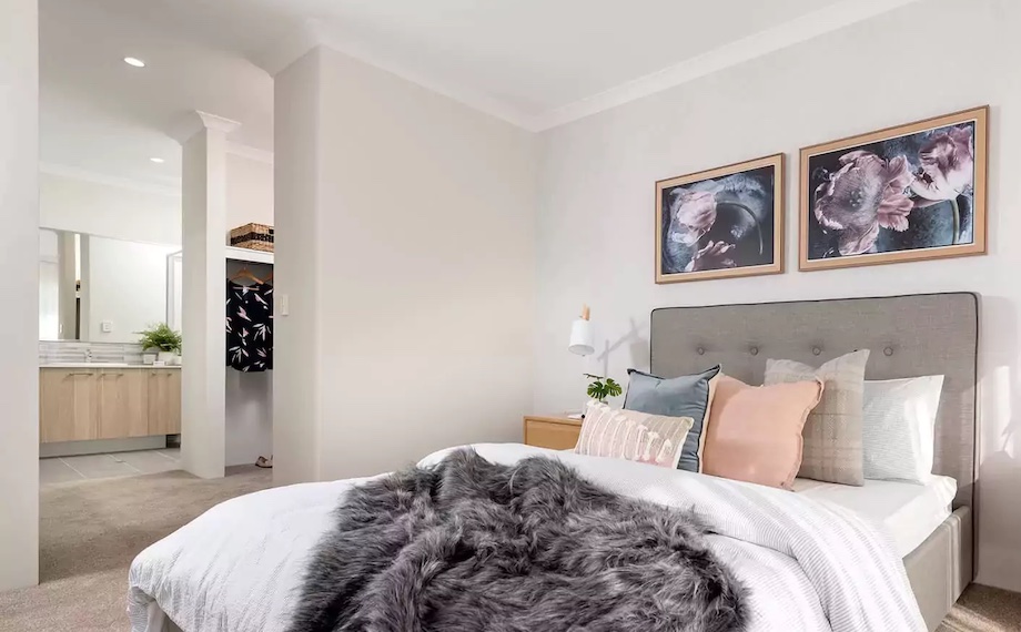 Master bedroom with walk-in robe and en suite